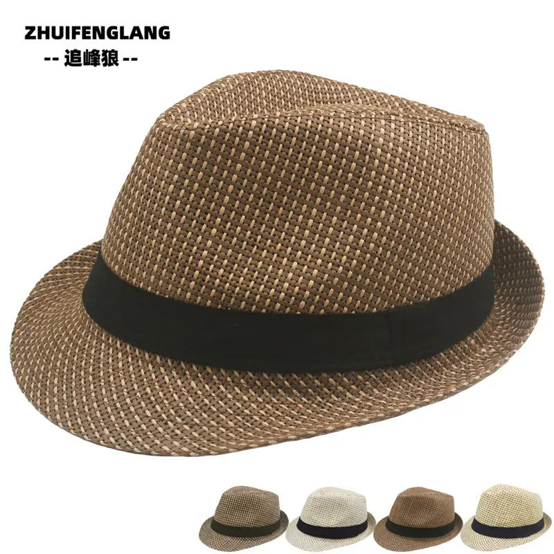 Black Big-Brimmed Wolf Collapsible Sun Hat for Men Women — feature 72