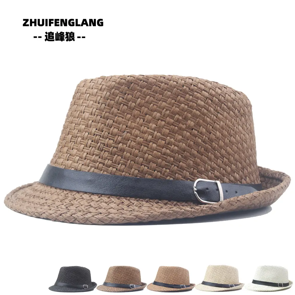 Black Big-Brimmed Wolf Collapsible Sun Hat for Men Women — feature 78