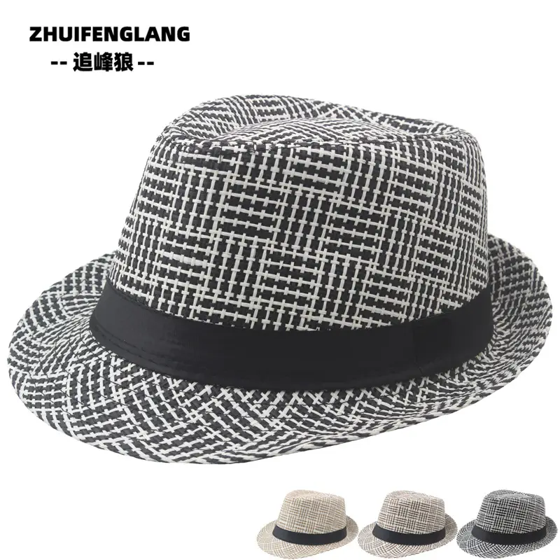 Black Big-Brimmed Wolf Collapsible Sun Hat for Men Women — feature 82