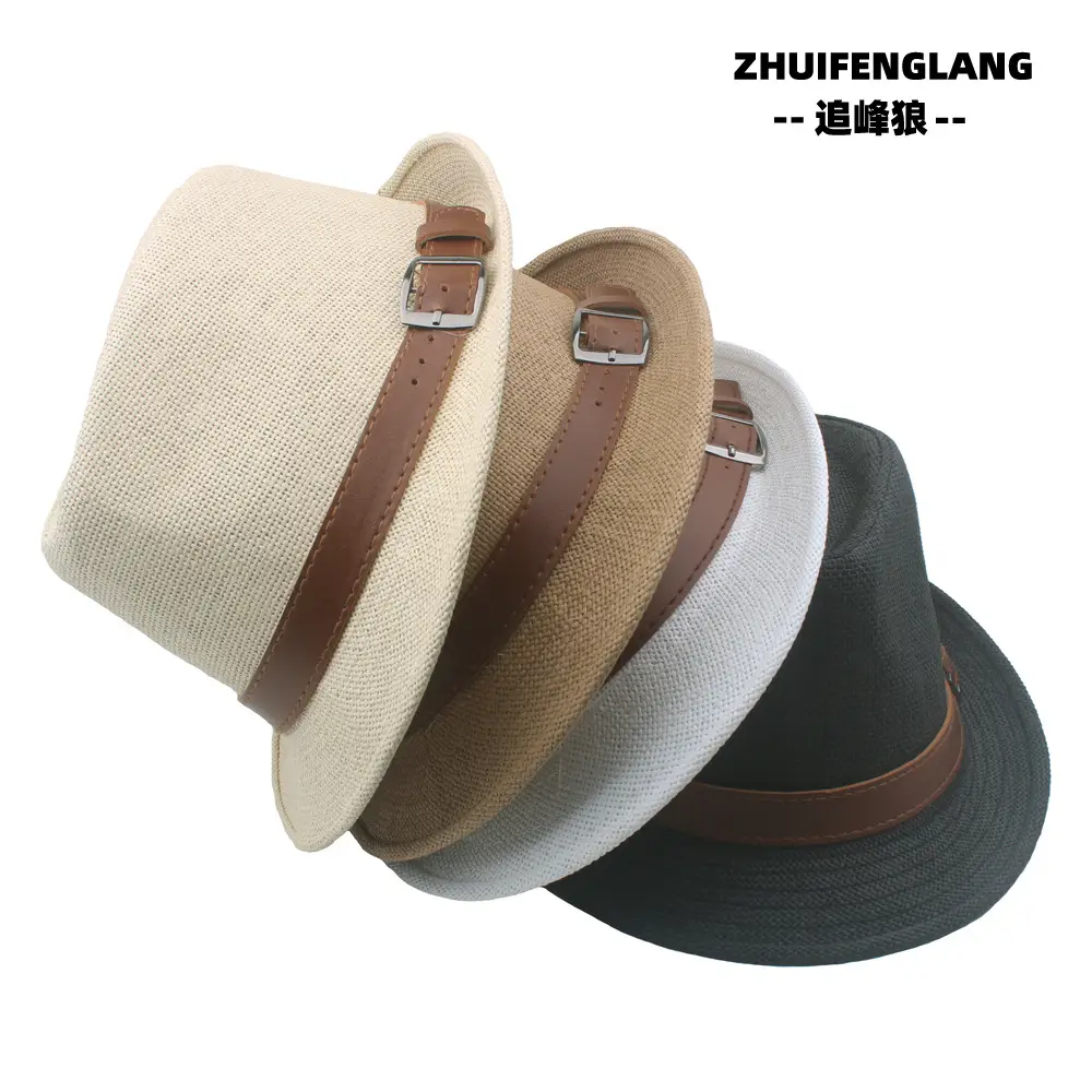Black Big-Brimmed Wolf Collapsible Sun Hat for Men Women — feature 88