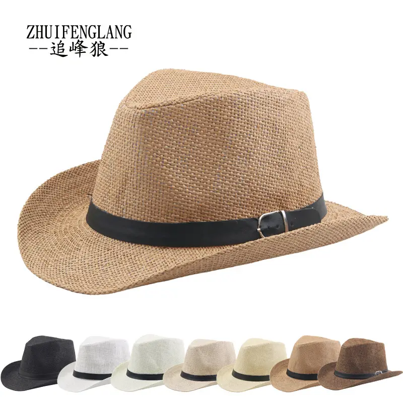 Black Big-Brimmed Wolf Collapsible Sun Hat for Men Women — feature 98