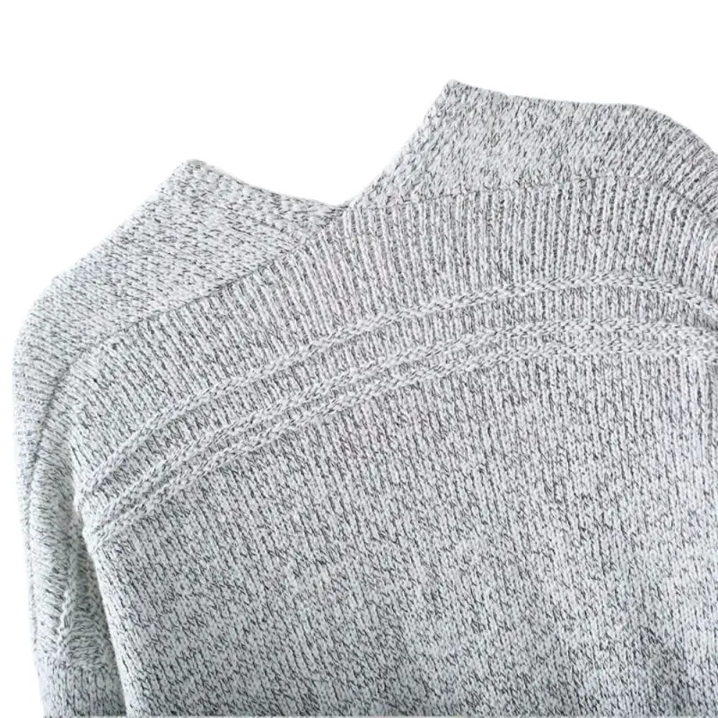 Grey Long Sleeve Knit Cardigan for Women - Image 6
