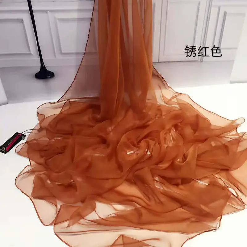 Ultra-Thin Ice Silk Scarf Women Solid Color - Image 24