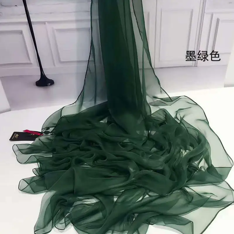 Ultra-Thin Ice Silk Scarf Women Solid Color - Image 25