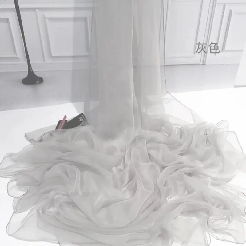 Ultra-Thin Ice Silk Scarf Women Solid Color - Image 15