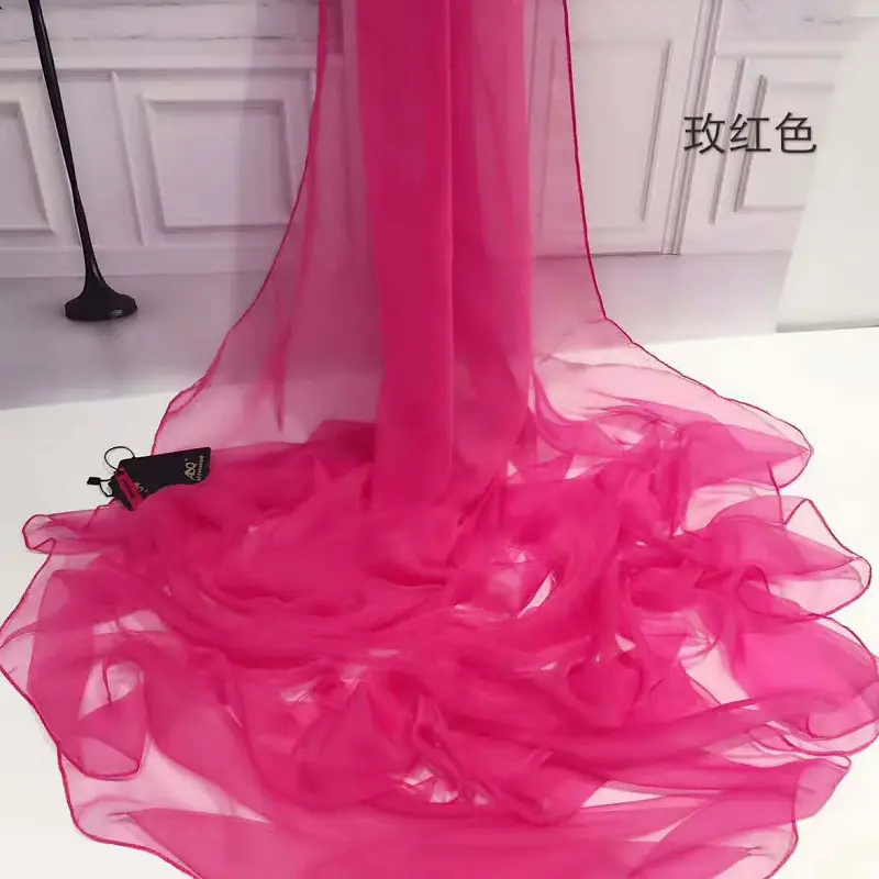 Ultra-Thin Ice Silk Scarf Women Solid Color - Image 9