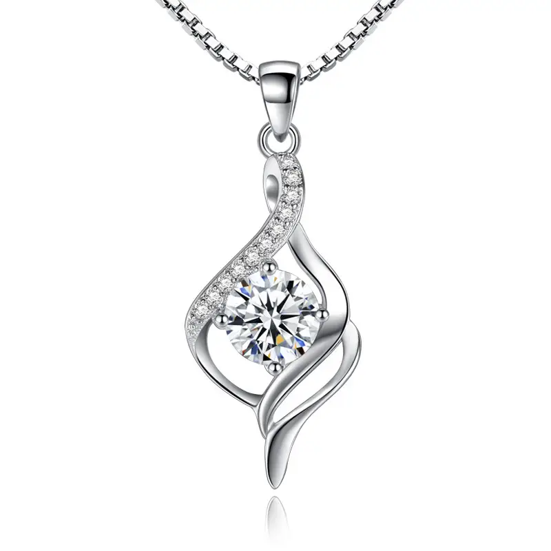 Korean Style Purple Gemstone Pendant Necklace for Women - Image 5