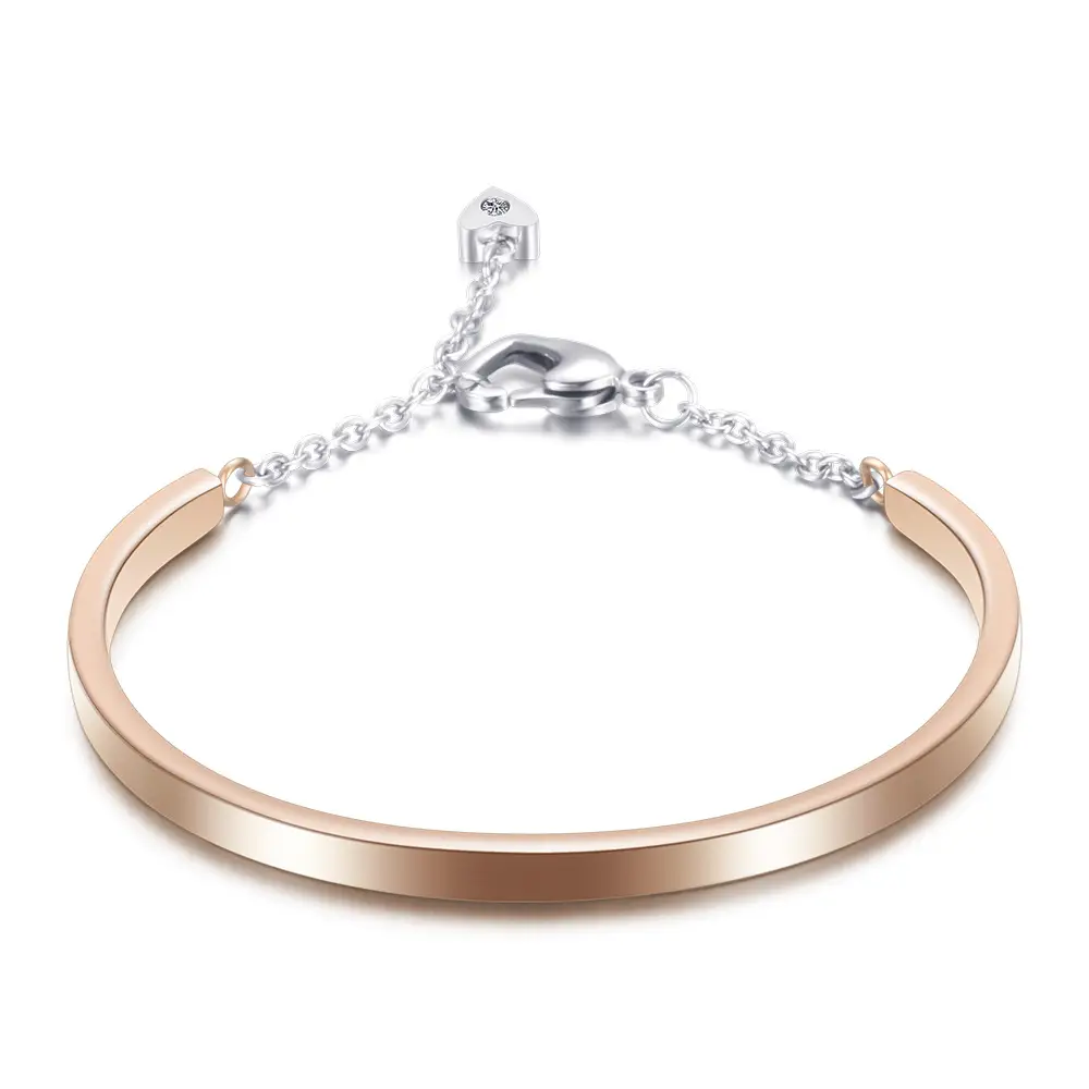 Glossy U-Shaped 4mm Titanium Steel Bracelet - Image 3