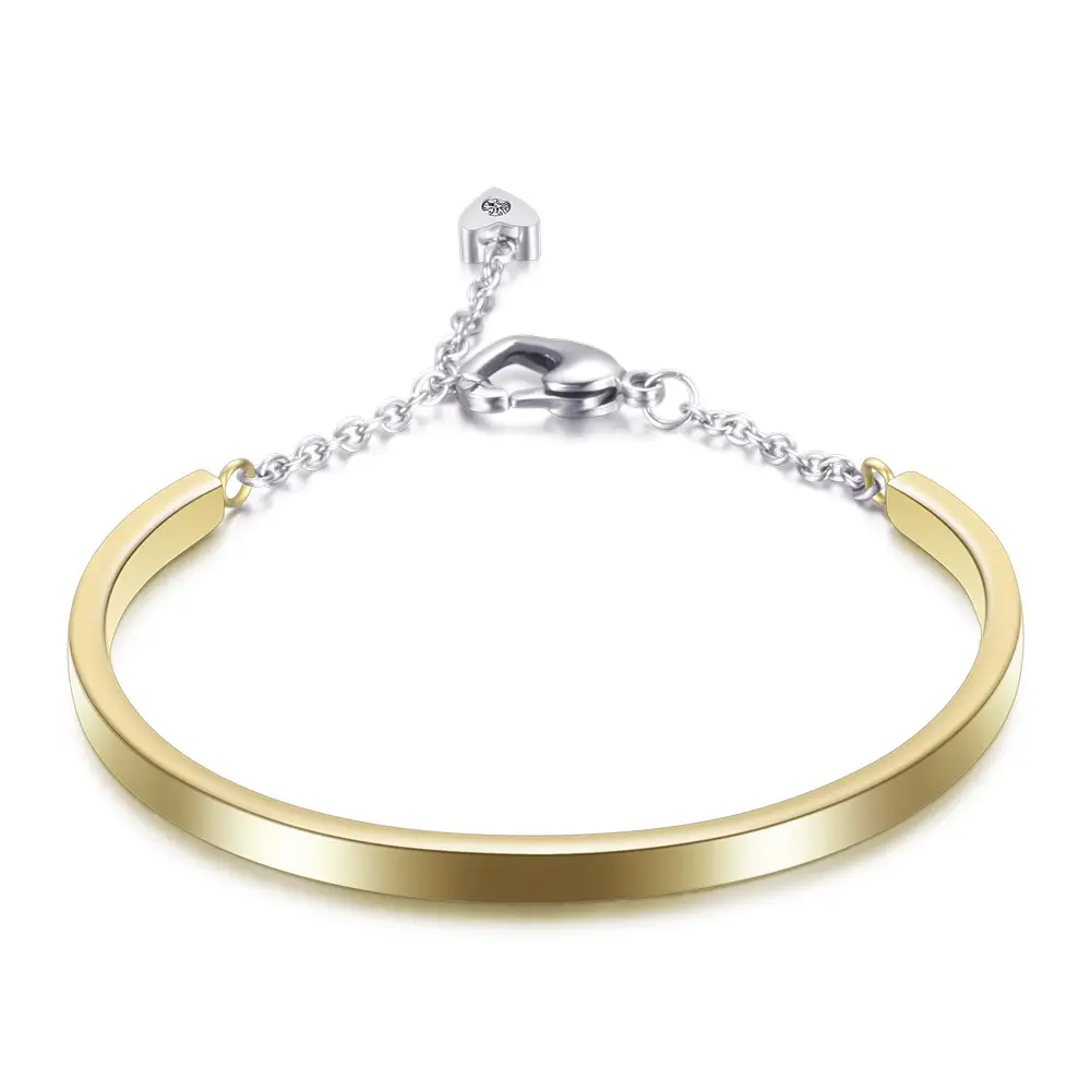 Glossy U-Shaped 4mm Titanium Steel Bracelet - Image 2