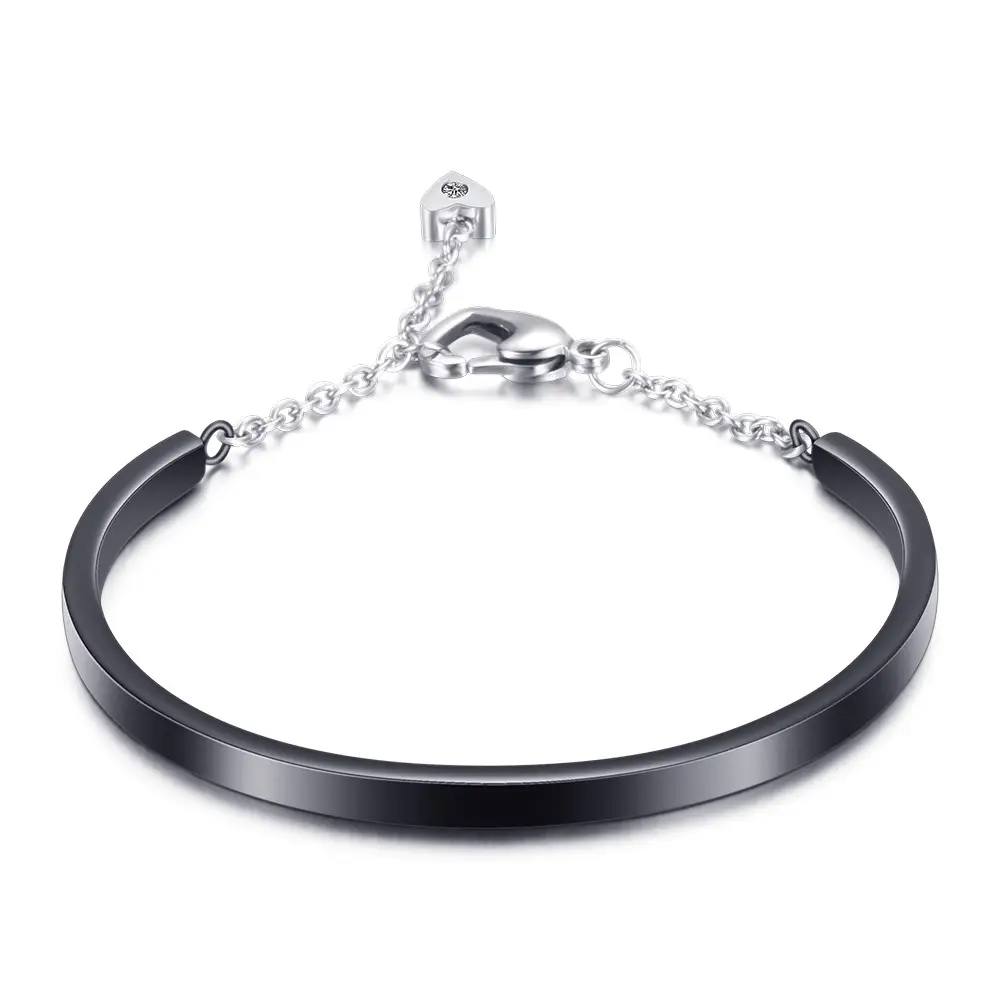 Glossy U-Shaped 4mm Titanium Steel Bracelet - Image 4