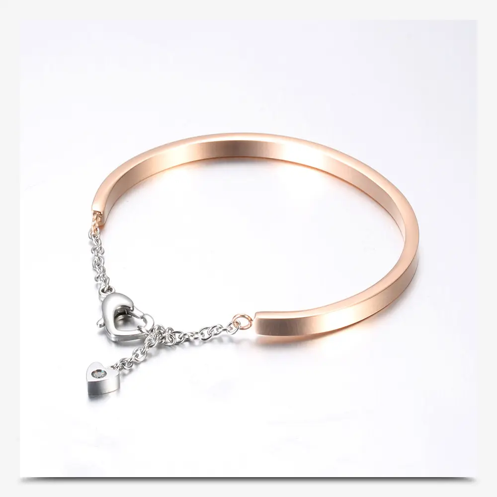 Glossy U-Shaped 4mm Titanium Steel Bracelet — feature 4