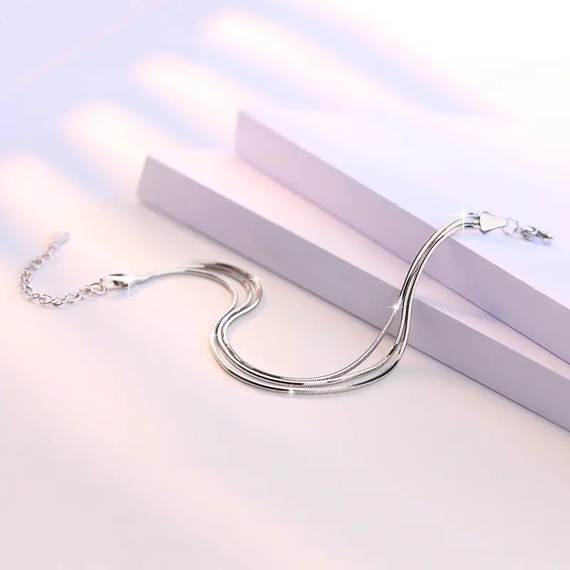 Women's Rose Gold Snake Bone Bracelet Wholesale