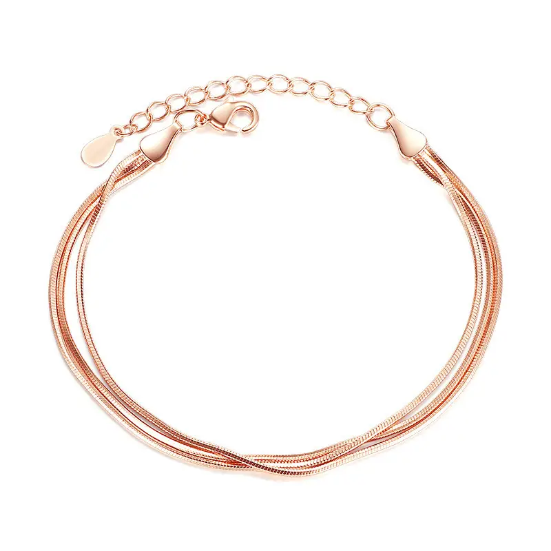 Women's Rose Gold Snake Bone Bracelet Wholesale