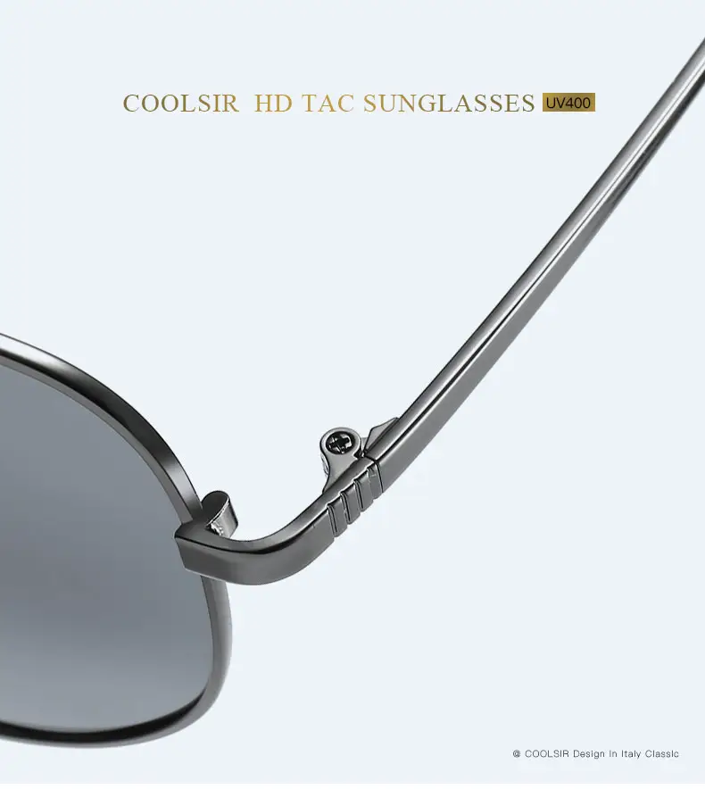 Men Polarized Sunglasses Gold Frame Toad Mirror Driving Glasses — feature 14