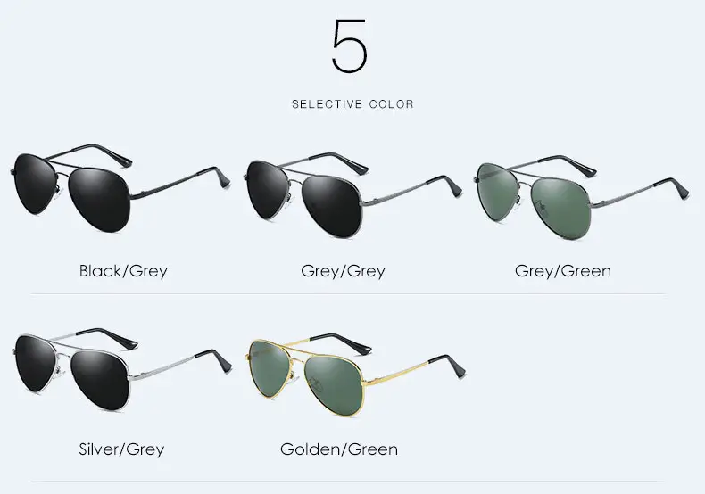Men Polarized Sunglasses Gold Frame Toad Mirror Driving Glasses — feature 5