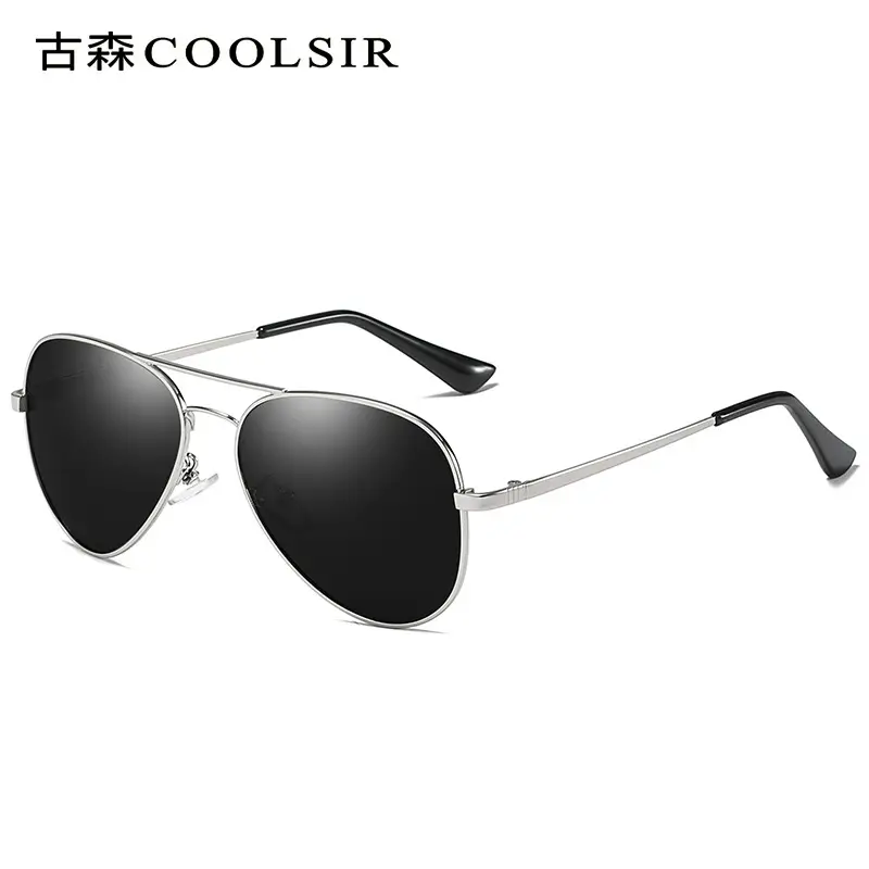 Men Polarized Sunglasses Gold Frame Toad Mirror Driving Glasses