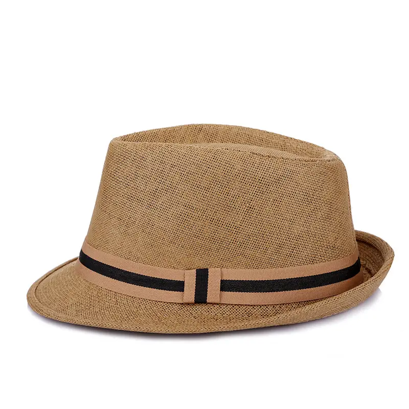 Men's Korean Wave Sun Hat Beige Straw Summer - Image 8
