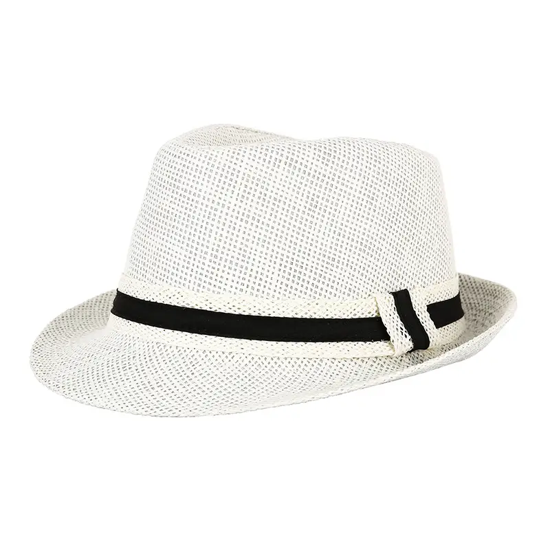 Men's Korean Wave Sun Hat Beige Straw Summer - Image 5