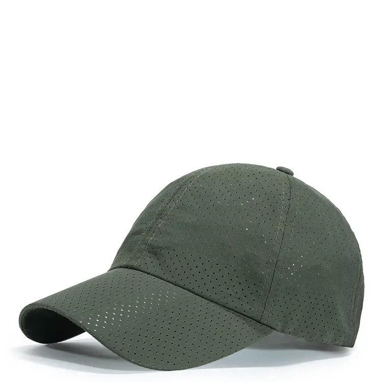 Men Punched Mesh Cap Light Grey Casual - Image 3