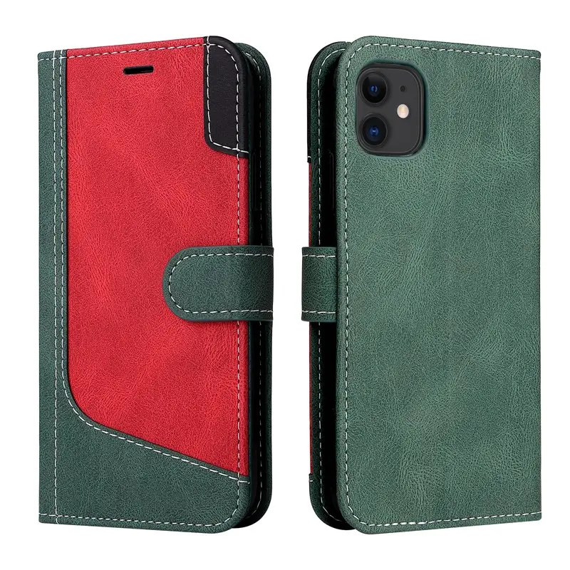 Three-Color Spliced iPhone Case with Wrist Strap - Image 7