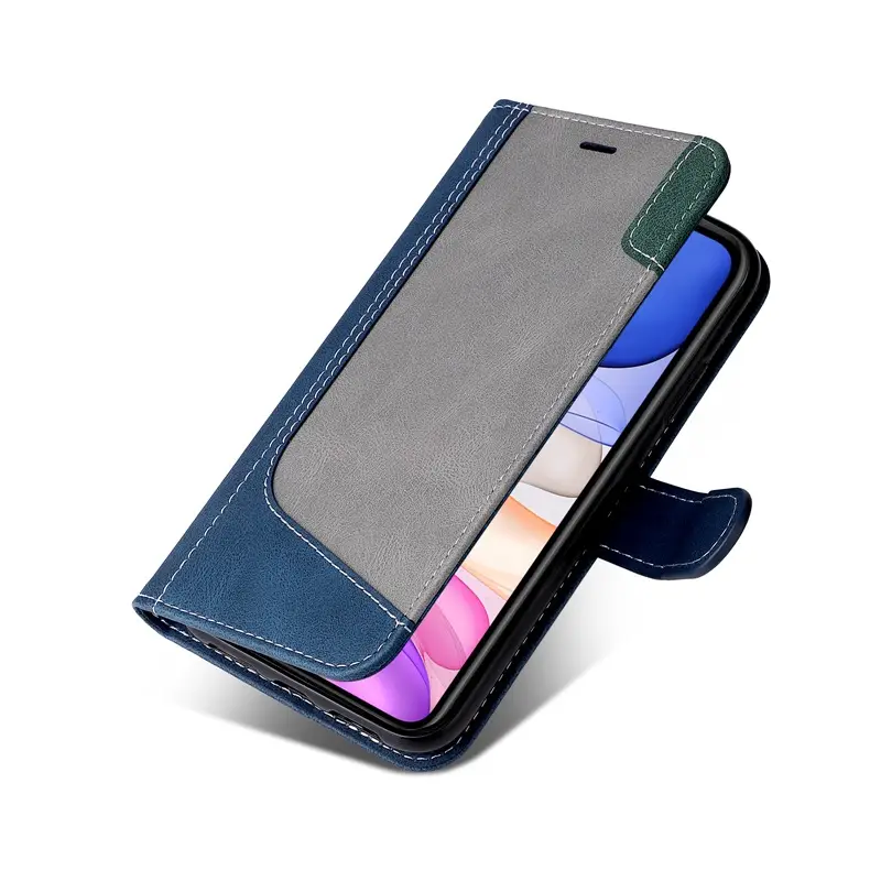 Three-Color Spliced iPhone Case with Wrist Strap - Image 8