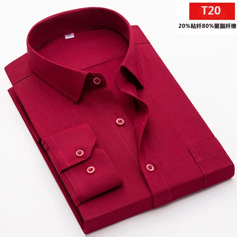 Brown Long Sleeve Shirt for Men Wholesale - Image 10
