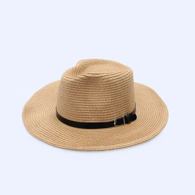 Men's Straw Sun Hat Large Bristom with Buckle - Image 7