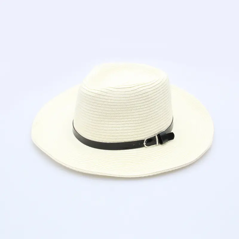 Men's Straw Sun Hat Large Bristom with Buckle - Image 2