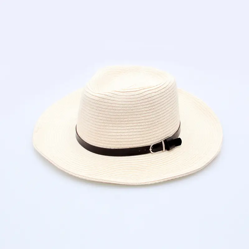 Men's Straw Sun Hat Large Bristom with Buckle - Image 4