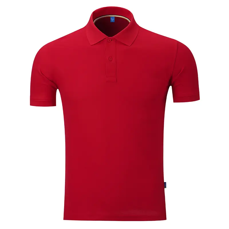 Men Cotton Polo Shirt Pink Short Sleeve - Image 2