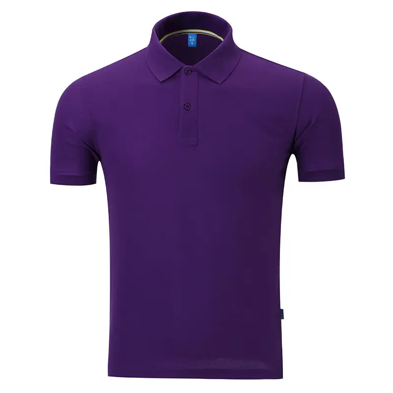 Men Cotton Polo Shirt Pink Short Sleeve - Image 4