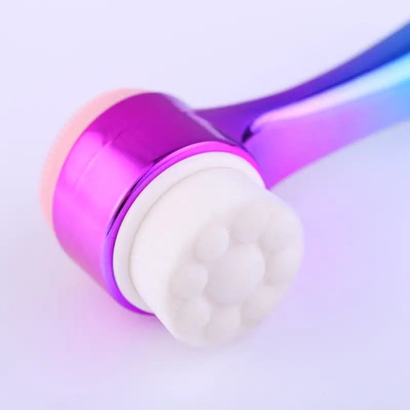 Soft Silicone Massage Face Brush Red - Image 12