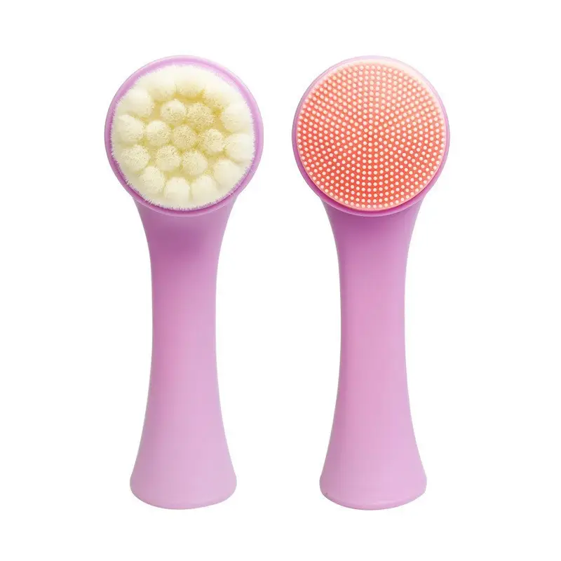 Soft Silicone Massage Face Brush Red - Image 4