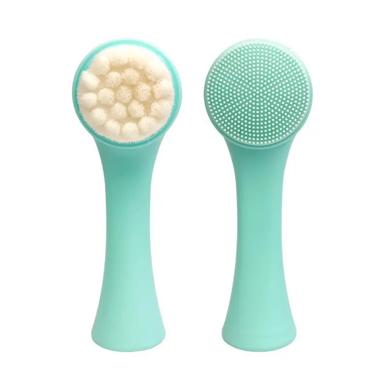 Soft Silicone Massage Face Brush Red - Image 5