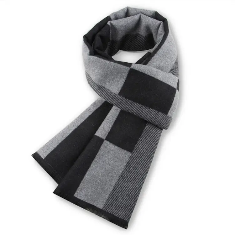 New Men's Plaid Scarf Wholesale Warm Winter Scarf
