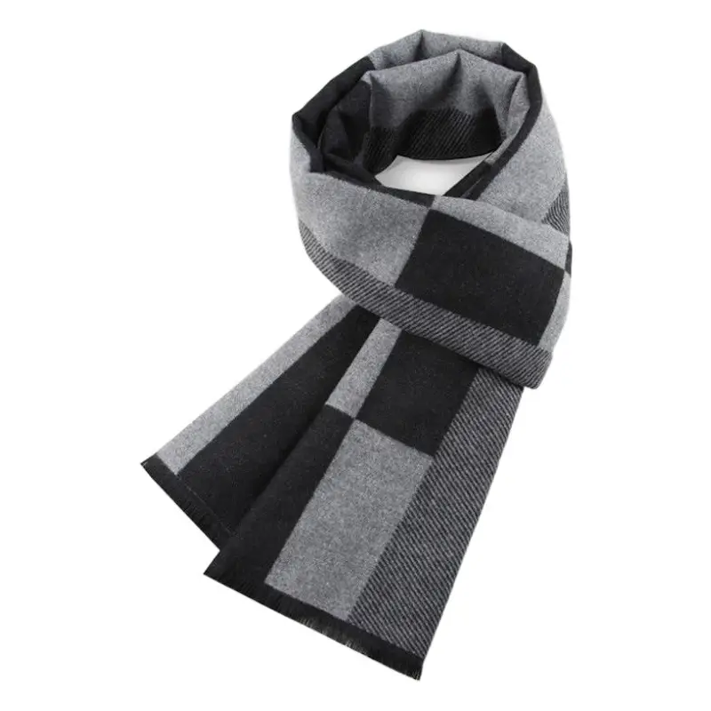 New Men's Plaid Scarf Wholesale Warm Winter Scarf