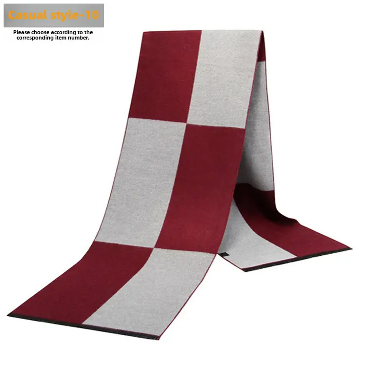 New Men's Plaid Scarf Wholesale Warm Winter Scarf