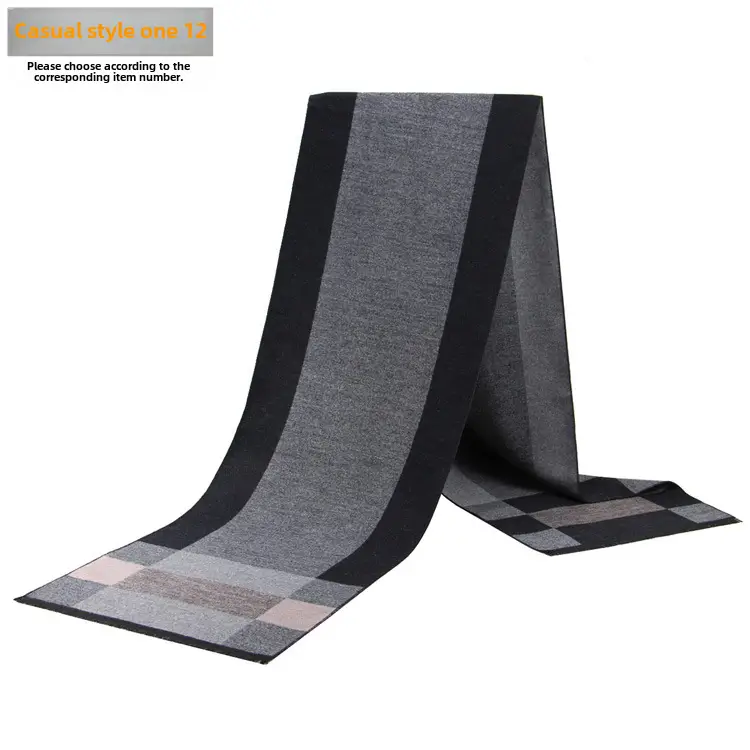 New Men's Plaid Scarf Wholesale Warm Winter Scarf