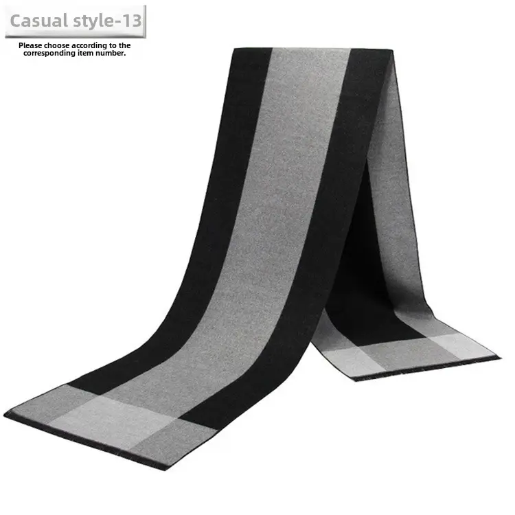 New Men's Plaid Scarf Wholesale Warm Winter Scarf