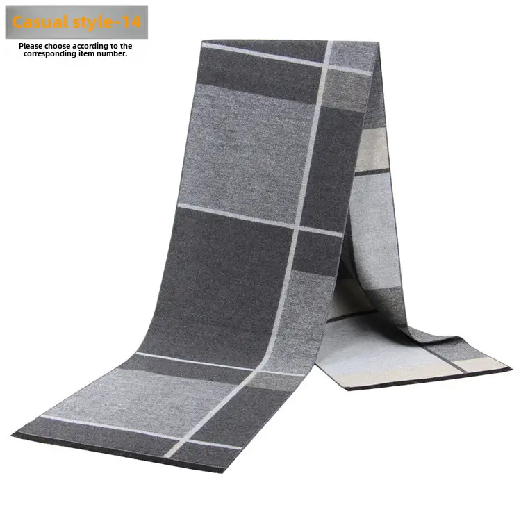 New Men's Plaid Scarf Wholesale Warm Winter Scarf