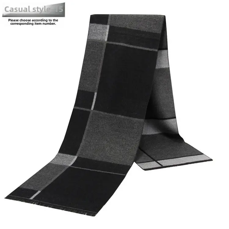 New Men's Plaid Scarf Wholesale Warm Winter Scarf