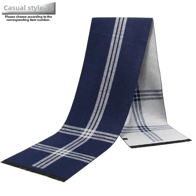 New Men's Plaid Scarf Wholesale Warm Winter Scarf