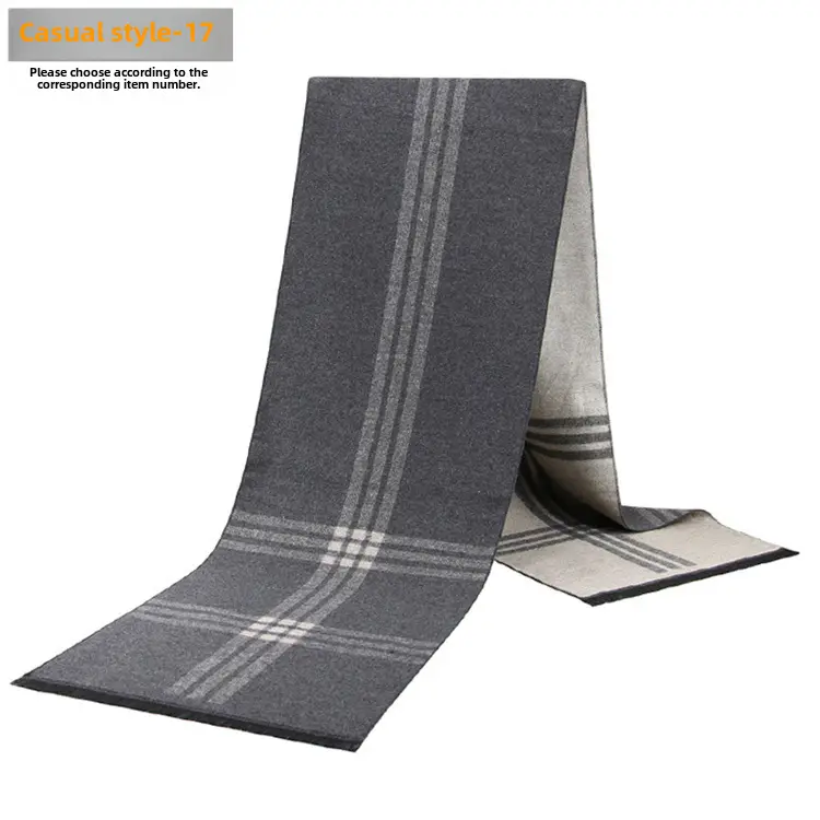 New Men's Plaid Scarf Wholesale Warm Winter Scarf