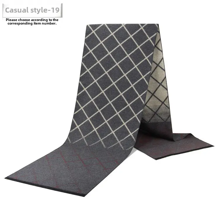 New Men's Plaid Scarf Wholesale Warm Winter Scarf