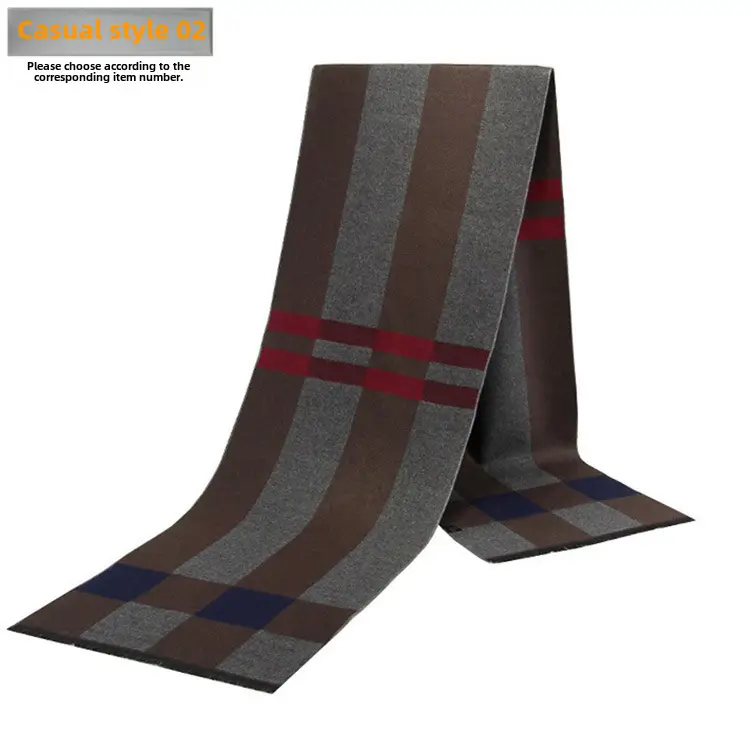 New Men's Plaid Scarf Wholesale Warm Winter Scarf