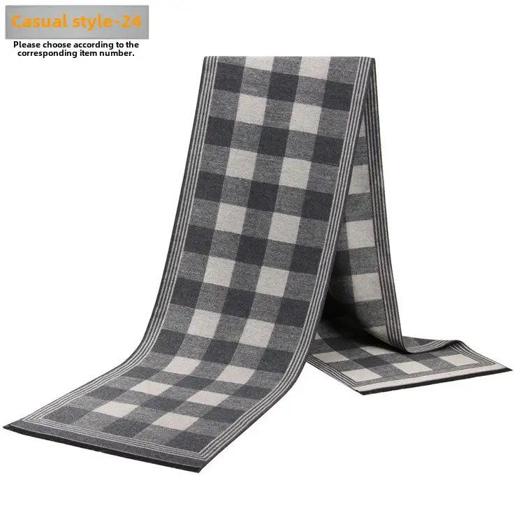 New Men's Plaid Scarf Wholesale Warm Winter Scarf