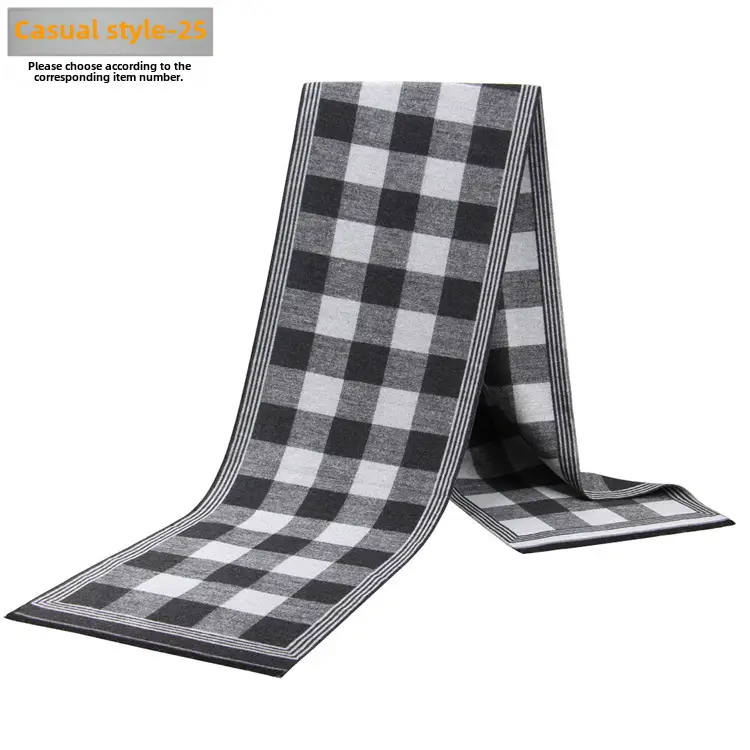 New Men's Plaid Scarf Wholesale Warm Winter Scarf
