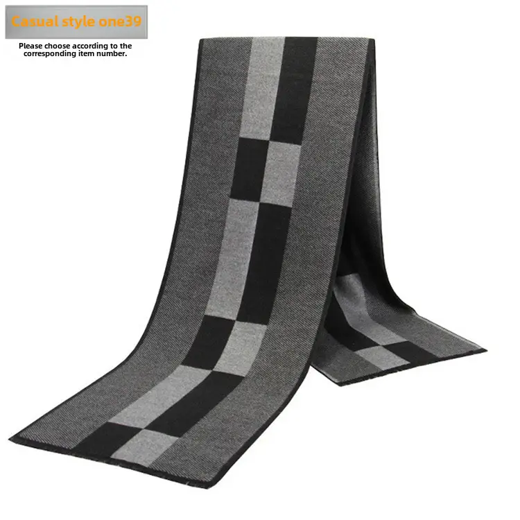 New Men's Plaid Scarf Wholesale Warm Winter Scarf