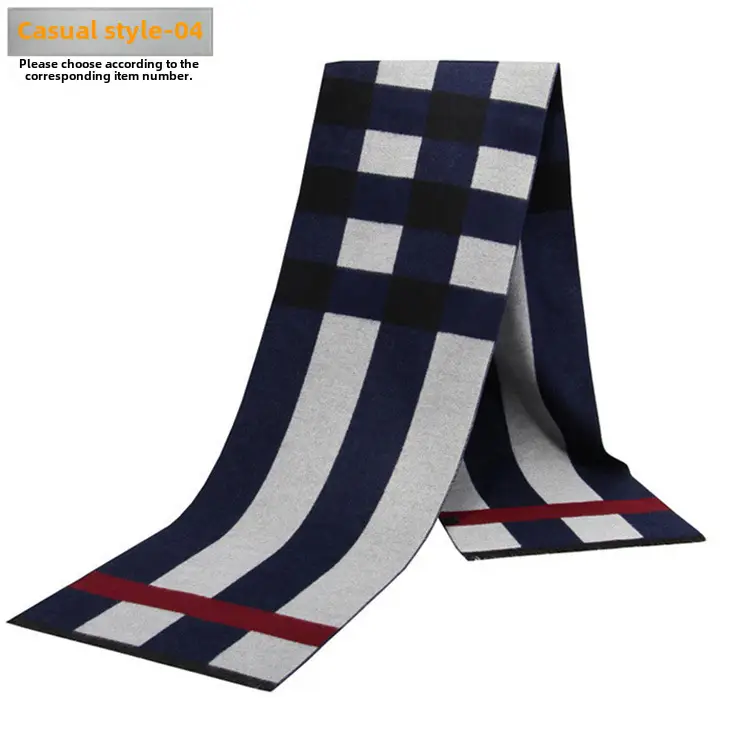 New Men's Plaid Scarf Wholesale Warm Winter Scarf