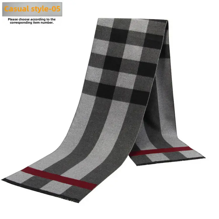 New Men's Plaid Scarf Wholesale Warm Winter Scarf